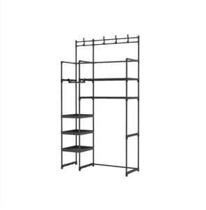 Over The Toilet Bathroom Storage Rack Metal <b>Shelf</b> Organizer with <b>Hooks</b> Freestanding Space Saver Toilet Stand Luxury Design - Product Image 2