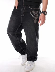 Pantalones vaqueros holgados vintage personalizados con bordado para hombre, de pierna ancha, estilo streetwear, denim, gótico, hip hop, de corte holgado y oversize - Product Image 2