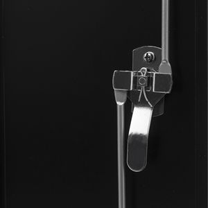 Armadio in Acciaio con Serratura, 2 Ante e 2 Ripiani per Ufficio, Garage, Magazzino - Armadietti Metallici con Chiusura - Product Image 6