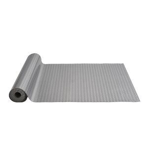 Tappetino Antiscivolo in Gomma Vinilica per Garage, Grigio con Texture a Diamante, 4.9x19ft, Copertura 93 Piedi Quadrati - Product Image 1