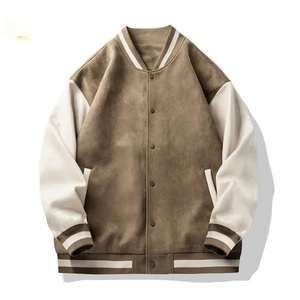 Unisex High Quality Customized VARSITY <b>Jacket</b> Slim Vintage Style Stand Collar Canvas Embroidered Customized Logo for Winter - Product Image 2