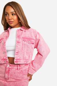 Prix de gros Nouveauté Vestes en jean tricotées respirantes délavées à l'acide pour femmes, grandes tailles, collection hiver - Product Image 6