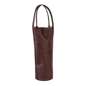 Factory Price Genuine Leather Wine Holder Handcrafted Luxury Single Wine Carrier Sleeve Protective Wine Gift <b>Box</b> LEB-0081C - Product Image 5