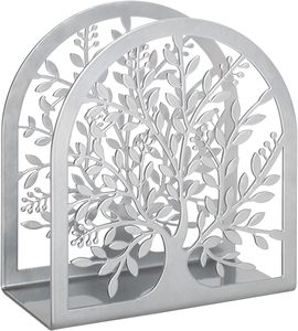 Porte-serviettes vertical en métal argenté, décoratif en forme de feuille, distributeur de serviettes en papier, support de table pour cocktails, organiseur de salle à manger - Product Image 4