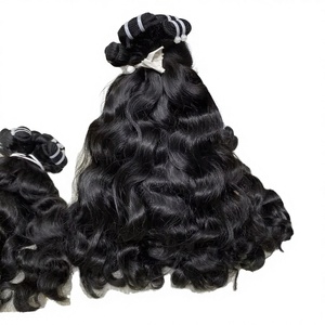 ผมแท้เรมี่อินเดียแบบจัดเรียงเส้นผม  ขายส่งแบบม้วนคู่  ผมแท้เวอร์จิ้นเรมี่อินเดีย 100% แบบเย็บสองชั้น สำหรับต่อผม - Product Image 6