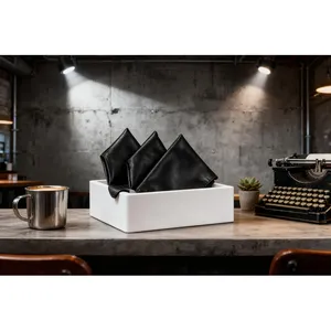 Decorative Metal Napkin Rack Handmade Luxury Tabletop Tissue Holder for Restaurants Hotels Cafes Wedding Events Home <b>Kitchen</b> - Product Image 1