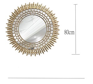 Luxury Gold <b>Round</b> Handmade Contemporary <b>Wall</b> <b>Mirror</b> with Modern Metal Frame Smooth Edge for Living Room Home Decor REHMAN CRAFT - Product Image 5