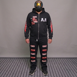 Vente en gros Ensemble de survêtement de jogging personnalisé avec fermeture à glissière intégrale et respirant Vêtements de sport à manches longues Activité de plein air disponible pour les hommes Ensemble - Product Image 1