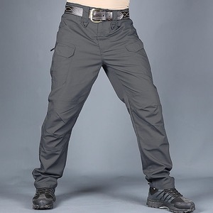 Wholesale Stacked Cargo Pants <b>Men</b> High Quality 6 Pocket Casual Lightweight Canvas Drawstring Closure Baggy Pants - Product Image 3