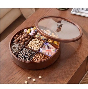 Wooden Masala Organizer <b>Box</b> 9-Compartment Spice Storage <b>Herb</b> & Spice Tools Durable Hand Wash Only - Product Image 4