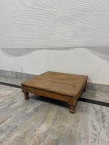 โต๊ะไม้ทำมือสไตล์ราชสถานอินเดียแบบดั้งเดิม  พร้อมเก้าอี้เด็กสำหรับตกแต่งบ้าน - Product Image 3