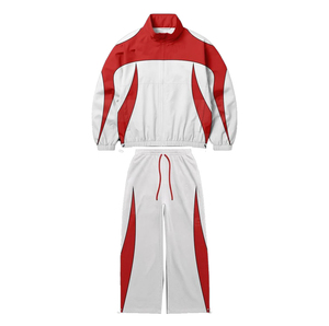 OEM Windbreaker Set Factory Custom Reflective Embroidery Logo Lightweight Nylon <b>Zip</b> <b>up</b> <b>Jacket</b> 100% Nylon Tracksuit for Men - Product Image 4