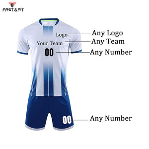 Ensemble de football, design original, uniforme d'équipe de football personnalisé, tissu respirant en coton/polyester, maillot de football à manches courtes pour club - Product Image 2