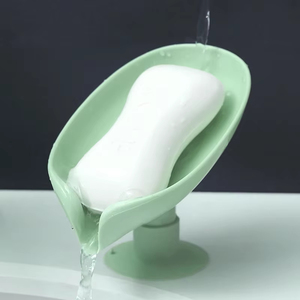 Professional Super New Leaf Shape Soap Box <b>Drain</b> Soap Holder Box <b>Bathroom</b> Accessories Toilet Laundry Soap Box Bat Good Quality - Product Image 2