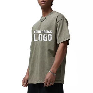 Wholesale Custom 275 GSM Batik Vintage Oversized Cotton T-Shirt Loose Fit Streetwear OEM - Product Image 1
