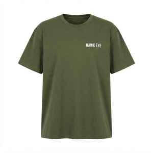 Camiseta de Algodón Verde Oliva para Mujer, Corte Holgado, Cuello Redondo, Manga Corta, Informal, con Impresión de Logotipo Personalizado, para Primavera/Verano - Product Image 6