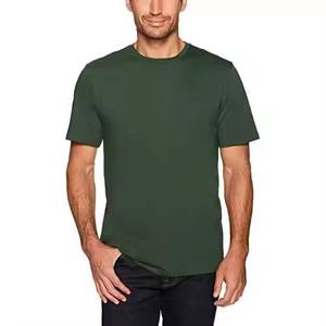 Camiseta de Algodón Verde Oscuro para Hombre, Manga Larga, Cuello Redondo, Corte Regular, Color Sólido, Transpirable, Secado Rápido, 180g, Logotipo Frontal, Top Básico - Product Image 3