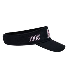 Black Visor <b>Cap</b> Adjustable Sun <b>Hat</b> Outdoor Sports Headwear Fashion Embroidered Design Lightweight Casual Summer Accessory - Product Image 2