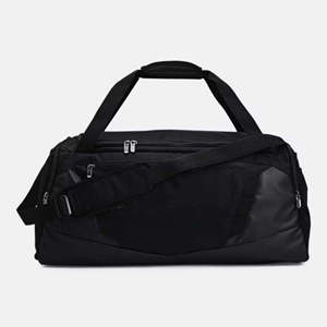 Unisex Black Polyester Gym Duffel Bag 30-40L Zipper Closure Casual Durable Fitness Bag with Soft Handle and <b>Adjustable</b> <b>Strap</b> - Product Image 1