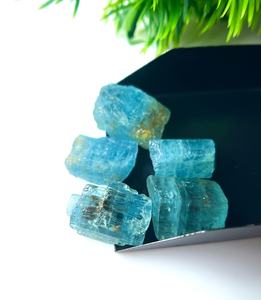 Cristaux bruts d'aquamarine brésiliens, qualité facettée, pierre naturelle bleue pour la fabrication de bijoux, vente en gros - Product Image 5