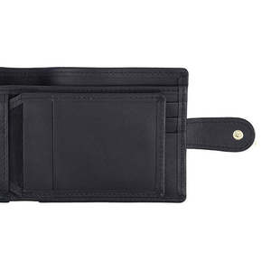 Portefeuille pour homme en cuir véritable à 100 %, fermeture ouverte, imperméable, petit porte-monnaie unisexe, prix raisonnable - Product Image 2