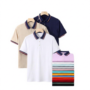 เสื้อโปโลแขนสั้นผู้ชาย ผ้าฝ้าย สีพื้น ลำลอง ระบายอากาศได้ดี ทรงปกติ ดีไซน์ติดกระดุม - Product Image 2
