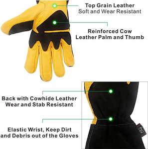 14inch Premium Palm Thumb Index Finger Reinforced Tig Welding <b>Gloves</b> Oil Resistant Heat-resistant Chemical Proof Welder <b>Gloves</b> - Product Image 5