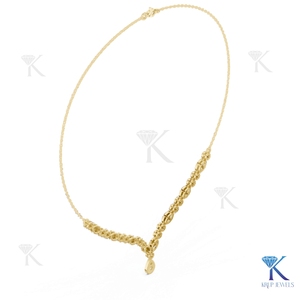 Collar con Diamantes Cultivados en Laboratorio, Corte Brillante, Diseño Floral en Forma de V, Oro Sólido de 14K/18K, Joyería Fina para Mujer - Product Image 6
