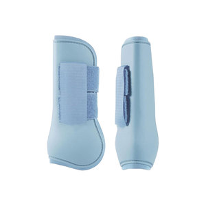 White PU Horse Brushing Boots with <b>Velcro</b> <b>Straps</b> for Leg Protection - Product Image 3