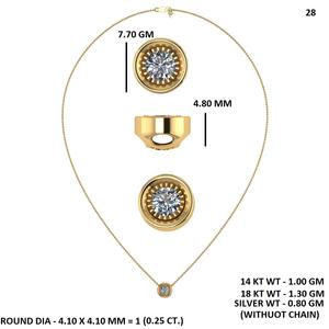 Collier minimaliste en or rose avec cinq diamants de laboratoire, pendentif de style raffiné pour femme - Product Image 2