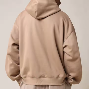 Custom Men <b>Hoodie</b> 400gsm Fleece Streetwear Pullover Custom Embroidered Sweatshirt Bulk Supplier - Product Image 2