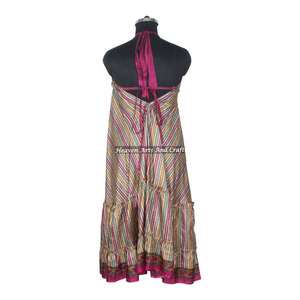 Colección de Verano Bohemian 2026 de Ropa para Mujer, Vestido Largo de Seda Sari Vintage, Elegante Vestido de Noche sin Mangas para Damas - Product Image 2