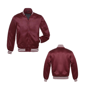 Hot Sale <b>Men</b> Satin <b>Jacket</b> Custom Fashion <b>Lightweight</b> <b>Jacket</b> <b>Lightweight</b> Smooth Material Casual Streetwear Ribbed Collar <b>Jacket</b> - Product Image 3