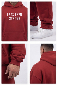 Men Over-Sized Hooded Tracksuit 100% Cotton Heavy Weight Hoodies Sweat Pant Set 400-500 GSM Customized Loose Fit Tracksuits Men - Product Image 6