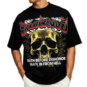 Premium 280 GSM Heavy Cotton <b>Men's</b> Slim Fit Eco-Friendly Breathable <b>Animal</b> Print Formal T-Shirt Luxury Apparel Manufacturer - Product Image 1