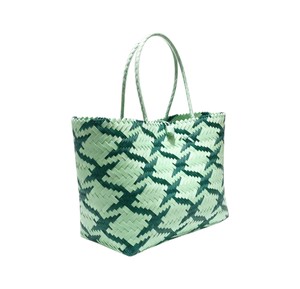 Premium Quality Woven Plastic Tote Handbag And Handmade Bag <b>Cute</b> Two Tone Chic Ladies Casual Summer <b>Purse</b> - Product Image 1