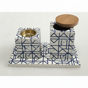 Ensemble de brûleurs à bakhoor en MDF et métal faits à la main de luxe, best-seller, élégant, pour le Ramadan, l'Aïd, cadeaux festifs, Mubkhar pour la décoration de table - Product Image 4