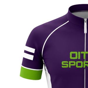 Maillot de cyclisme violet et vert pour hommes, chemise de vélo à manches courtes, vêtements de cyclisme professionnels légers et respirants, entraînement Ridi - Product Image 3