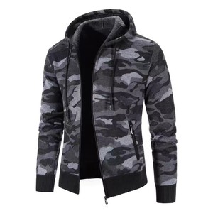 Sweat à capuche zippé pour homme, automne-hiver, tricoté, écologique, respirant, rembourré, en coton épais, taille 3XL, imprimé en polaire - Product Image 5
