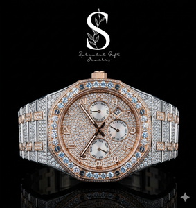 Reloj de Diamantes para Hombre, Totalmente Cubierto de Diamantes, Reloj Automático de Moissanita, Plata de Ley 925, Reloj de Lujo Estilo Hip Hop - Product Image 1