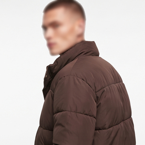 OEM Winter <b>Warm</b> Up Outerwear Puffer <b>Jackets</b> <b>Men</b> Button Down Zipper Puffer Coat <b>Men's</b> Stand Collar Quilted Puffer Coat <b>Mens</b> - Product Image 6
