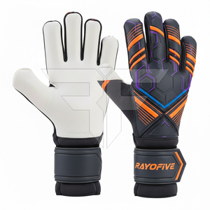 New Style High Quality Leather Durable Breathable Full Finger Football Goalkeeper Gloves - Product Image 1