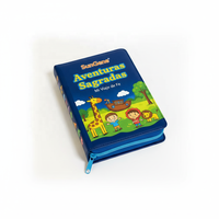 Livre d'histoires bibliques pour enfants personnalisé avec fermeture éclair |   Bible illustrée pour enfants |   Film chrétien personnalisé en papier offset laminé
