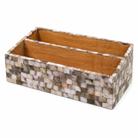 Boîte à bijoux multifonctionnelle moderne artisanale avec incrustation de nacre |   Organisateur de rangement décoratif