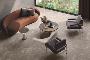 Carreaux de porcelaine vitrifiée Earth Vibes 600x1200mm, finition mate, 9mm, antidérapants, résistants au feu, pour salle de bain minimaliste - Product Image 3