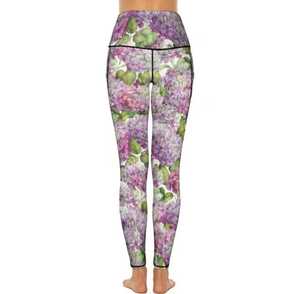 High Waist Full Length Solid Breathable Stretch Knitted Women's <b>Leggings</b> <b>with</b> <b>Pockets</b> Casual Style All Seasons - Product Image 2