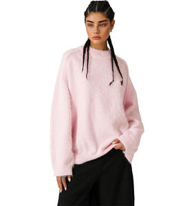 Sweat-shirt à capuche oversize pour femme, hiver, logo personnalisé sur le devant, couleur personnalisable, tissu doux, respirant, séchage rapide, coupe décontractée, côtelé - Product Image 4