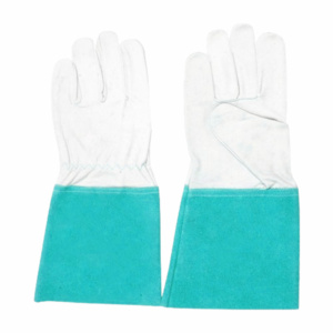 Gants de soudage TIG robustes en cuir de chèvre et croûte de cuir de vache, protection industrielle des mains, protection individuelle lisse - Product Image 4