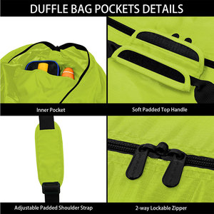 Custom Large Capacity Travel Duffle <b>Bag</b> Gym Sports Weekender <b>Bag</b> With Shoe Compartment Wholesale Supplier - Product Image 5