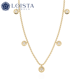 Collar de tenis DiamondX de oro macizo de 18 quilates con una hilera de diamantes, collar de compromiso de moda - Product Image 2